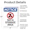 Signmission Not A Storage Area, 7 in W x Rectangle, Plastic OS-2PACK-NS-P-710-V-15129 - alternate 6